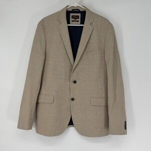Rodd & Gunn Sports Fit Blazer XL Tan Beige Woven in Italy Two Button Sport Coat